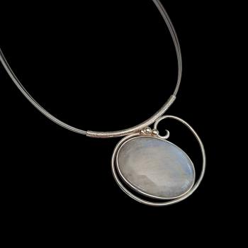 Preview: Halsschmuck Mondstein in 925 Silber