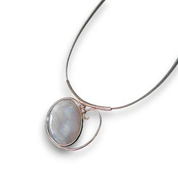 Halsschmuck Mondstein in 925 Silber