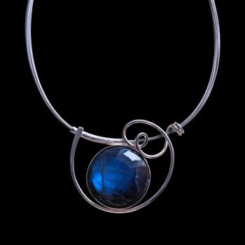 Halsschmuck Labradorit in 925 Silber