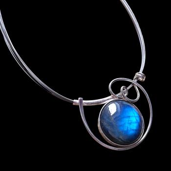 Preview: Halsschmuck Labradorit in 925 Silber