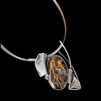 Preview: Halsschmuck Pietersit in 925 Silber.