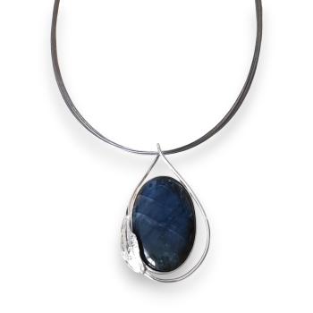 Preview: Halsschmuck Labradorit in 925 Silber