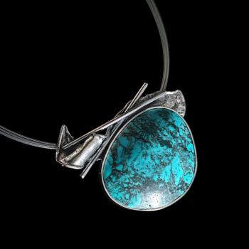 Preview: Halsschmuck Türkis in 925 Silber.