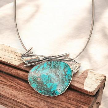Halsschmuck Türkis in 925 Silber.