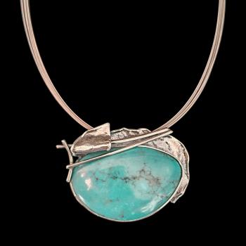 Halsschmuck Türkis in 925 Silber.