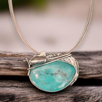 Halsschmuck Türkis in 925 Silber.