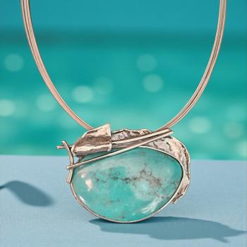 Halsschmuck Türkis in 925 Silber.