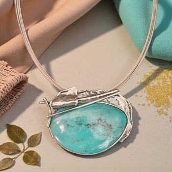 Halsschmuck Türkis in 925 Silber.