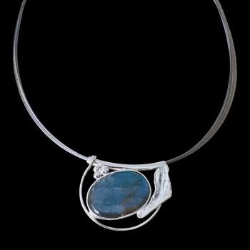 Halsschmuck Labradorit in 925 Silber