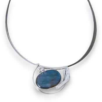 Preview: Halsschmuck Labradorit in 925 Silber