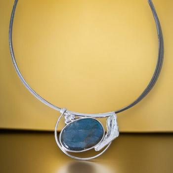 Halsschmuck Labradorit in 925 Silber