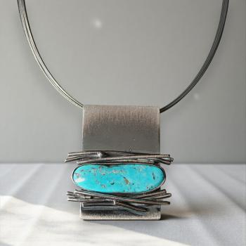 Halsschmuck Türkis in 925 Silber.