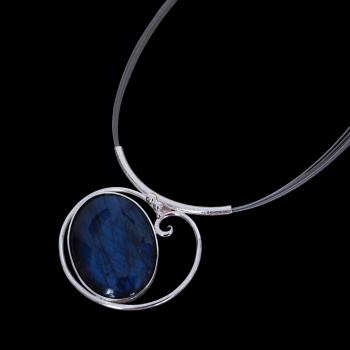 Preview: Halsschmuck Labradorit in 925 Silber