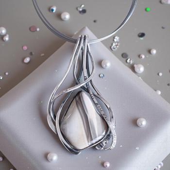 Halsschmuck Flint in 925 Silber