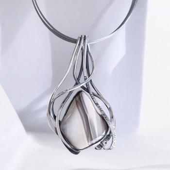 Halsschmuck Flint in 925 Silber