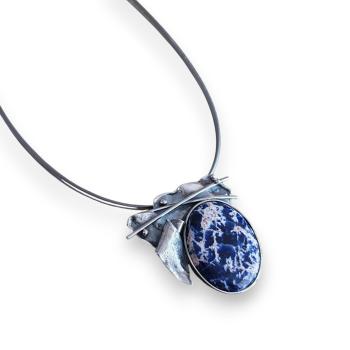 Halsschmuck Sodalith in 925 Silber