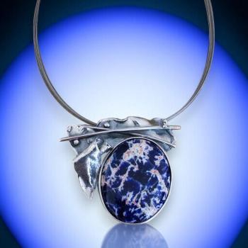 Halsschmuck Sodalith in 925 Silber