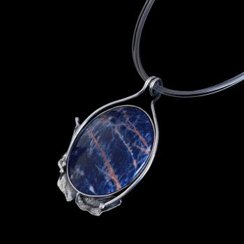 Preview: Halsschmuck Sodalith in 925 Silber