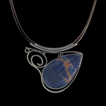 Halsschmuck Sodalith in 925 Silber