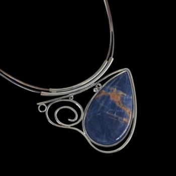 Preview: Halsschmuck Sodalith in 925 Silber