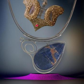 Halsschmuck Sodalith in 925 Silber