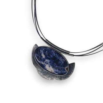Halsschmuck Sodalith in 925 Silber