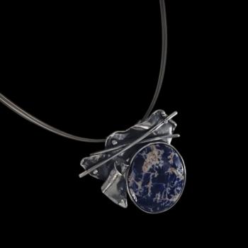 Preview: Halsschmuck Sodalith in 925 Silber