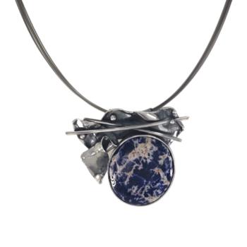 Preview: Halsschmuck Sodalith in 925 Silber