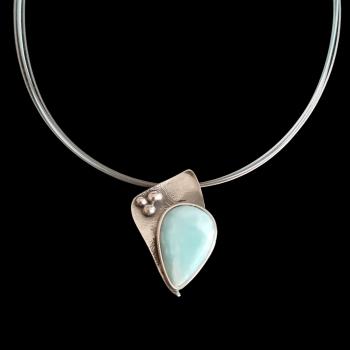 Halsschmuck Larimar in 925 Silber
