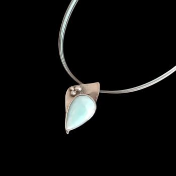 Halsschmuck Larimar in 925 Silber