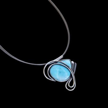 Preview: Halsschmuck Larimar in 925 Silber