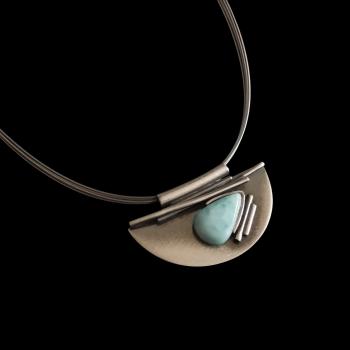 Halsschmuck Larimar in 925 Silber