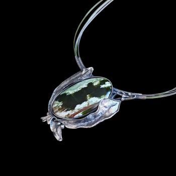 Preview: Halsschmuck Grünopal in 925 Silber