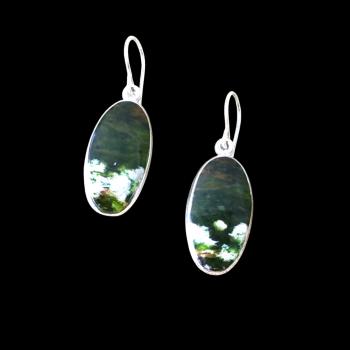 Ohrhänger mit Grünopal in 925 Silber