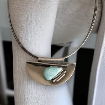 Halsschmuck Larimar in 925 Silber