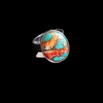 Ring mit Stachelaustertürkis
