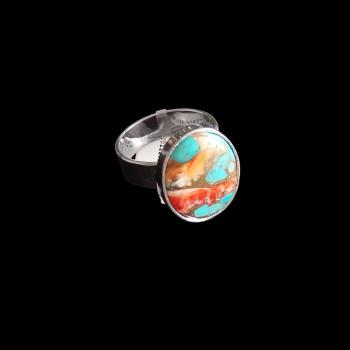 Ring mit Stachelaustertürkis
