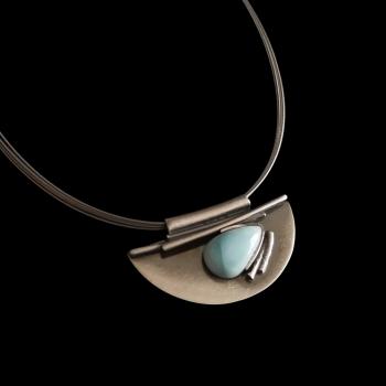 Halsschmuck Larimar in 925 Silber