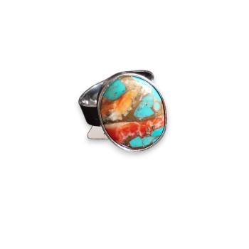 Ring mit Stachelaustertürkis