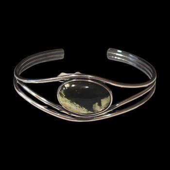 Preview: Armspange mit Grünopal in 925 Silber