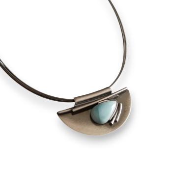 Halsschmuck Larimar in 925 Silber