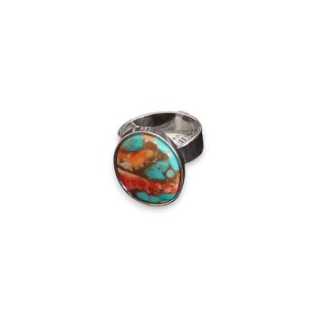 Ring mit Stachelaustertürkis