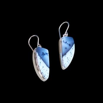 Ohrhänger mit Dendritenjaspis in 925 Silber