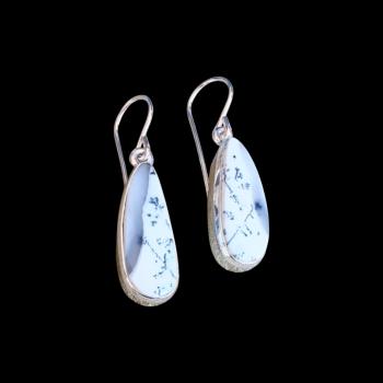 Ohrhänger mit Dendritenjaspis in 925 Silber