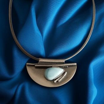Halsschmuck Larimar in 925 Silber
