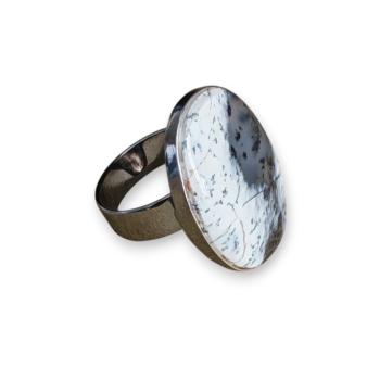 Ring mit Dendritenjaspis in 925 Silber