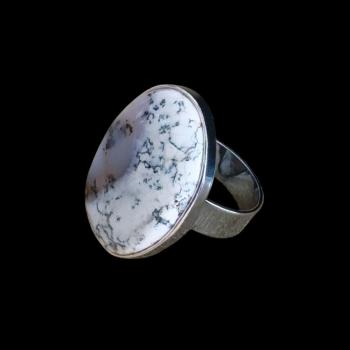 Ring mit Dendritenjaspis in 925 Silber