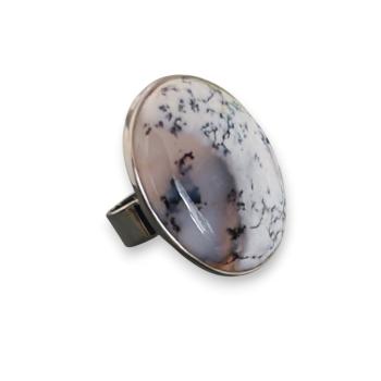 Ring mit Dendritenjaspis in 925 Silber