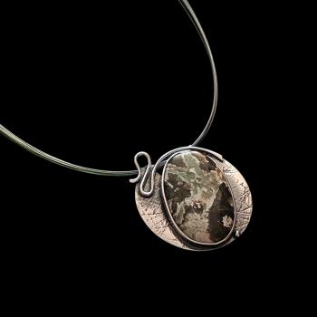 Preview: Halsschmuck Grünopal in 925 Silber
