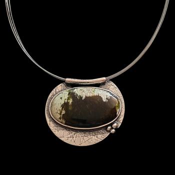 Halsschmuck Grünopal in 925 Silber